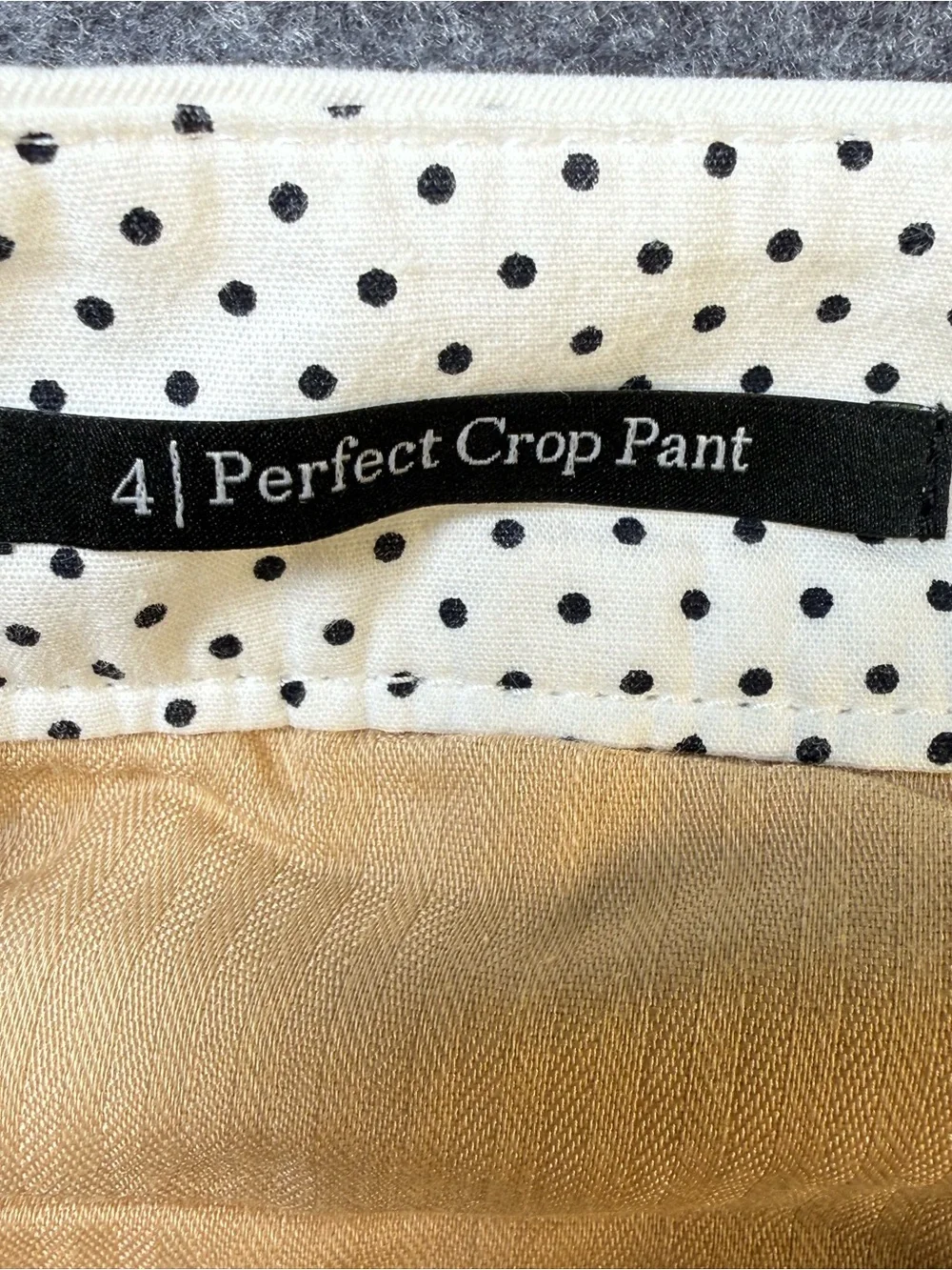 Talbots Perfect Crop Pants Women’s 4 White Stretch Cotton Button Tab Hem